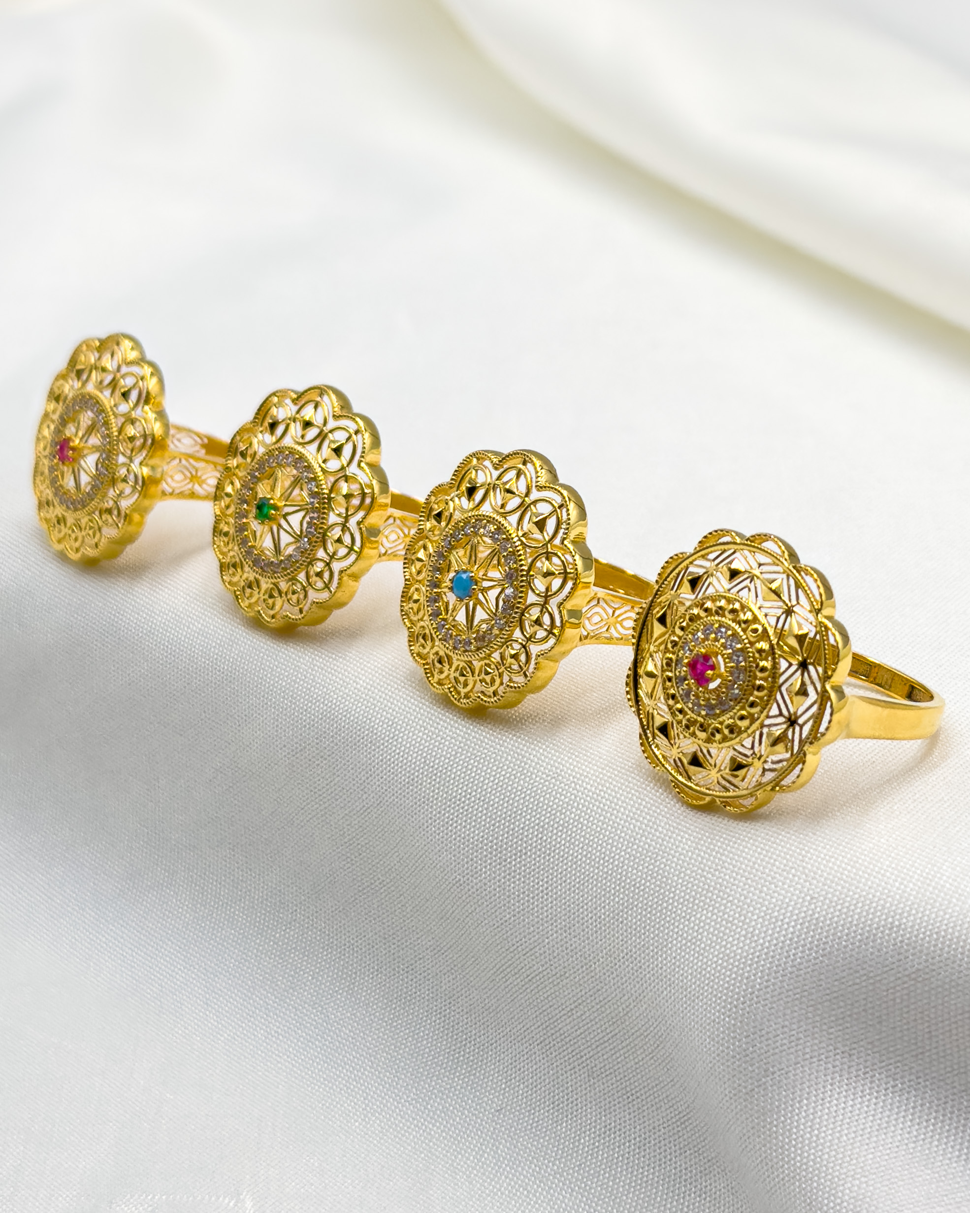 Ammolite Jewellery scalloped rings